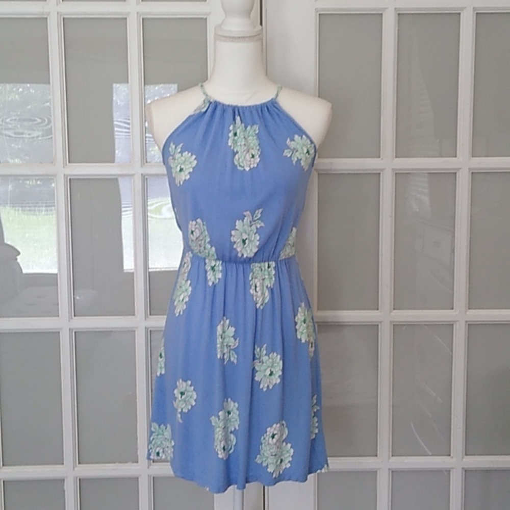 Old Navy Knit Floral Halter Dress